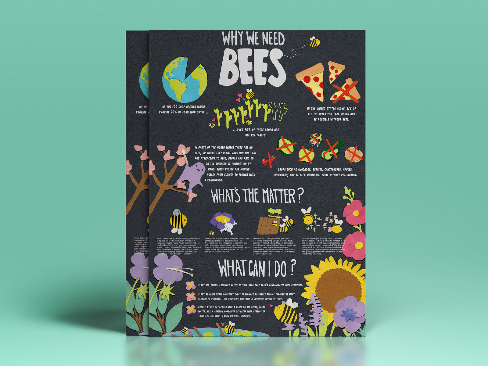 Infographic why we need bees by kirsten schroder on dribbble