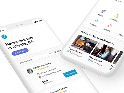 New Thumbtack App mobile rebrand redesign