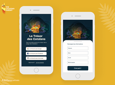 Daily UI 30 days Challenge : Treasure Hunt App Form app design illustration ui ux