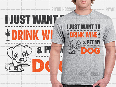 Dog & Wine T-shirt Design