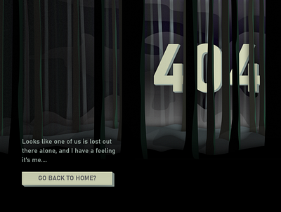 Spooky 404 design illustration ui