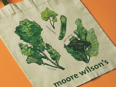 Vegetable Tote Bag: Moore Wilson's botanical botanical drawings botanical illustrations design drawings grocery drawings illustration leafy drawings plant drawings plant illustrations plants sketching tote bag vector vector illustration vegetable illustrations vegetables