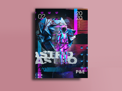 ASTRO - Poster 3d 3d art blues design gradient graphic pinks poster poster a day poster art poster design posters purple three dimensional typography