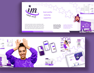 Infinite Minds - Brand Identity adaptive brand design brand identity brand pattern energetic feminine logo logo design logo mockup marketing collateral mother purple purple logo small business start up stylescape stylized target audience typogaphy ui design