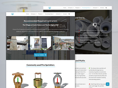 Victory Fire Protection Preview css elegant fire sprinklers html thumbnail web design