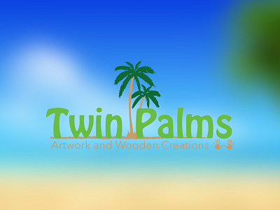 Twin Palms Logo Creation beach illustrator logo palm trees vector