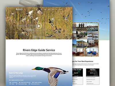 Rivers Edge Guide Service ducks gradient hunting landing page