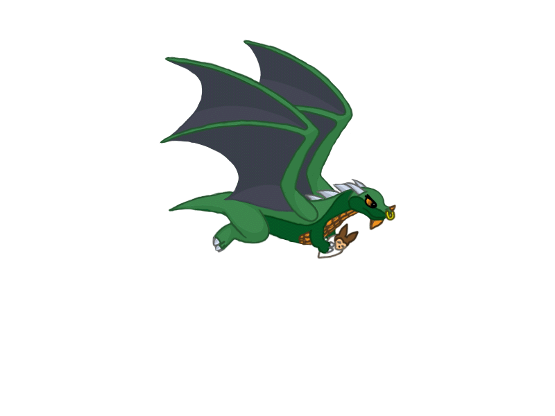 animated flying dragon