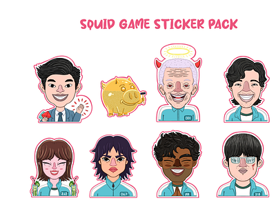Squid Game Sticker Pack1 character digital squidgame squidgamesticker sticker