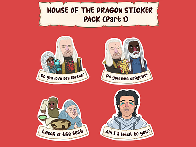 House of the Dragon Sticker Pack (Part-1)-1