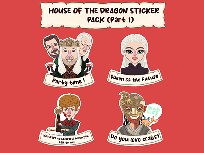 House of the Dragon Sticker Pack (Part-1)-3 gameofthrones got hotd houseofthedragon sticker stickerdesign