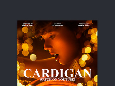 CARDIGAN MUSIC VIDEO POSTER