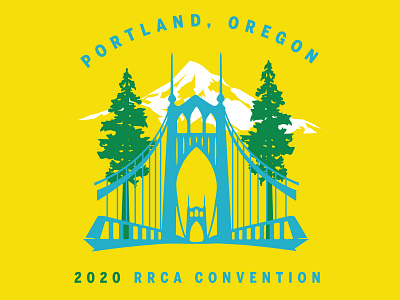 RRCA Portland, OR apparel graphics branding design illustration illustrator logo minimal typography vector