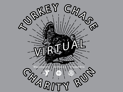 Turkey Chase Charity Run Tee Concept apparel graphics branding design illustration illustrator logo typography