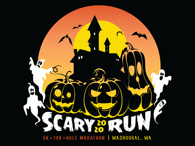 Scary Run 2020 apparel graphics art branding design illustration illustrator typography vector