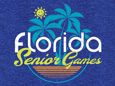 Florida Senior Games Tee Concept 1 apparel graphics branding design illustration illustrator logo typography vector