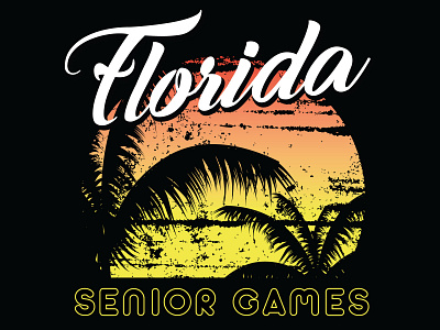 Florida Senior Games Tee Concept 3 apparel graphics branding design graphic design illustration illustrator logo minimal typography vector