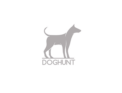 doghunt dog illustration logo vector