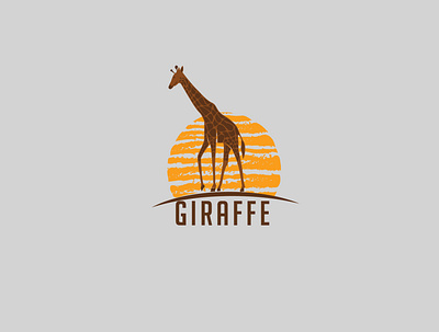 giraffe branding giraffe icon illustration vector