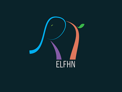 ELPHN branding design elephant illustration logo vector