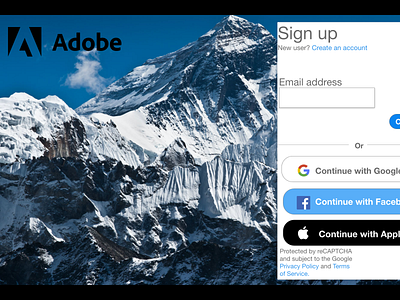 Adobe web sign up