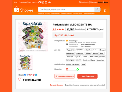 Learning Design Detail Page Shopee 3d adobe xd animation branding design design detail page detail page graphic design logo motion graphics online shop shop shopee ui