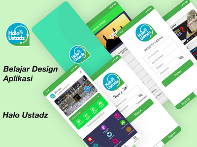 Learning Halo Ustadz App Design 3d adobexd animation app app design branding design graphic design islamic islamic app logo motion graphics ui