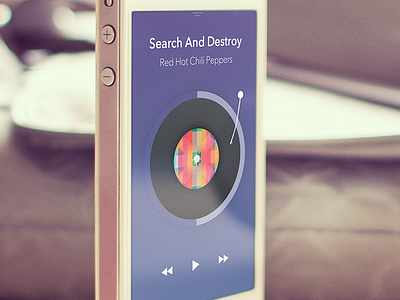 Music App app interface ios iphone minimal mobile music playlist sketch ui ux