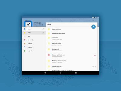 Things Android Material Design android concept design interface lollipop material tablet things todo ui