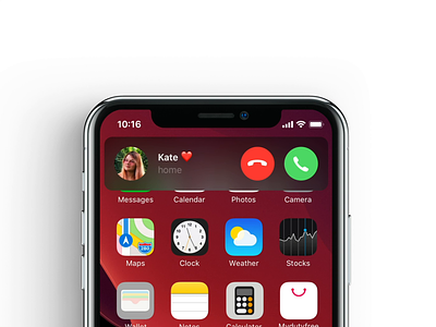 iPhone - incoming call after effects animation apple call ios iphone iphone x notification notification center push sketch ui ux