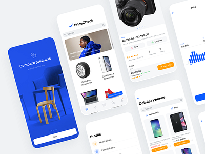 E-commerce concept for South Africa app chart concept e commerce ecommerce ios marketplace price product design react native shopping south africa ui ux white
