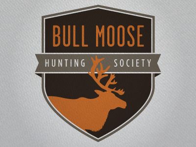Hunting Patch badge crest emblem hunting logo moose patch shield