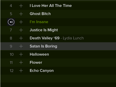 Spotify tracklist redone