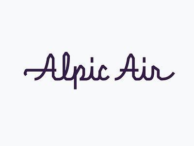 Alpic Air_02 font lettering logo script wordmark