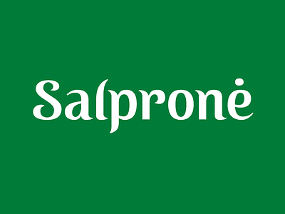 Salpronė_02 font lettering logo script wordmark