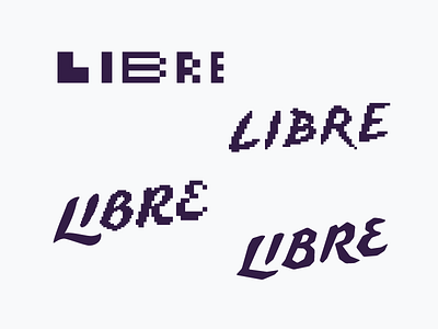 Libre variants lettering logo wordmark