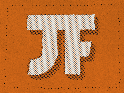 Jakub Foglar 2 grunge identity logo mark monogram orange rebound retro screen print texture vintage
