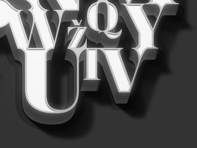 Magnel black and white illustration shadow type typography vector