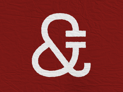 Ampersand ampersand clean custom type minimal red texture type typography