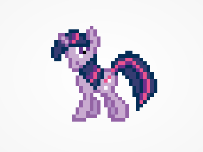 Twilight friendship is magic my little pony pixel ponies unicorn