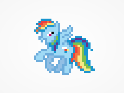 rainbow dash pixel art template