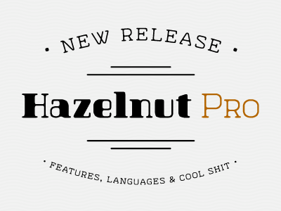 Hazelnut Pro font typeface vintage