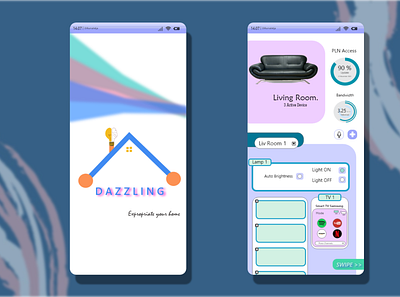 Page 1 . Dazzling Home !! Smart Home Installation design designapp designer homeinstallation smartapp smarthome ui ux uidesign uiuxdesign uiuxindonesia uxdesign