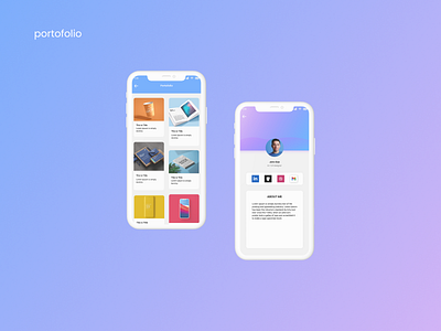 Portofolio App app design minimal ui ui ux ux