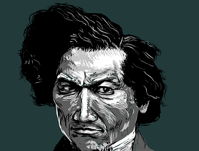 Frederick Douglass illustration photoshop art portrait portrait illustration