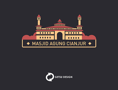 Agung Mosque of Cianjur City In Indonesia animation design game design gameart games illustration vector