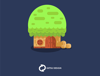 The hut at the Magical Forest animation design game art game design gameart games illustration vector