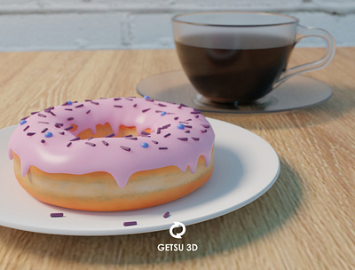 Donut and Coffee 3d 3d art design design3d