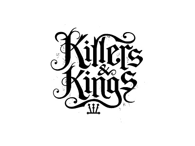 Killers & Kings logo design merchandise design typography