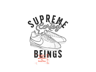 Supreme Beings logo design merchandise design typography